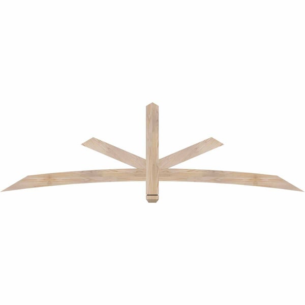 Ekena Millwork Alberta Smooth Timber Gable Bracket, Douglas Fir, 84"W x 24"H x 1 1/2"D x 3 1/2"F, 7/12 Pitch GBW084X24X0204ALB00SDF - main